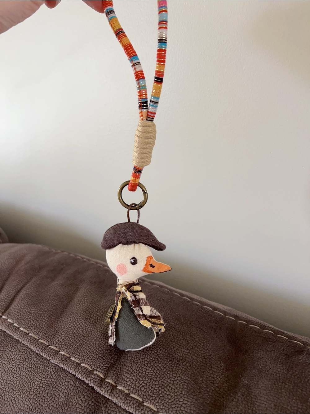 NEW! Handmade Duck Bag Charm | Cute Fabric Duck Keychain Wristlet
